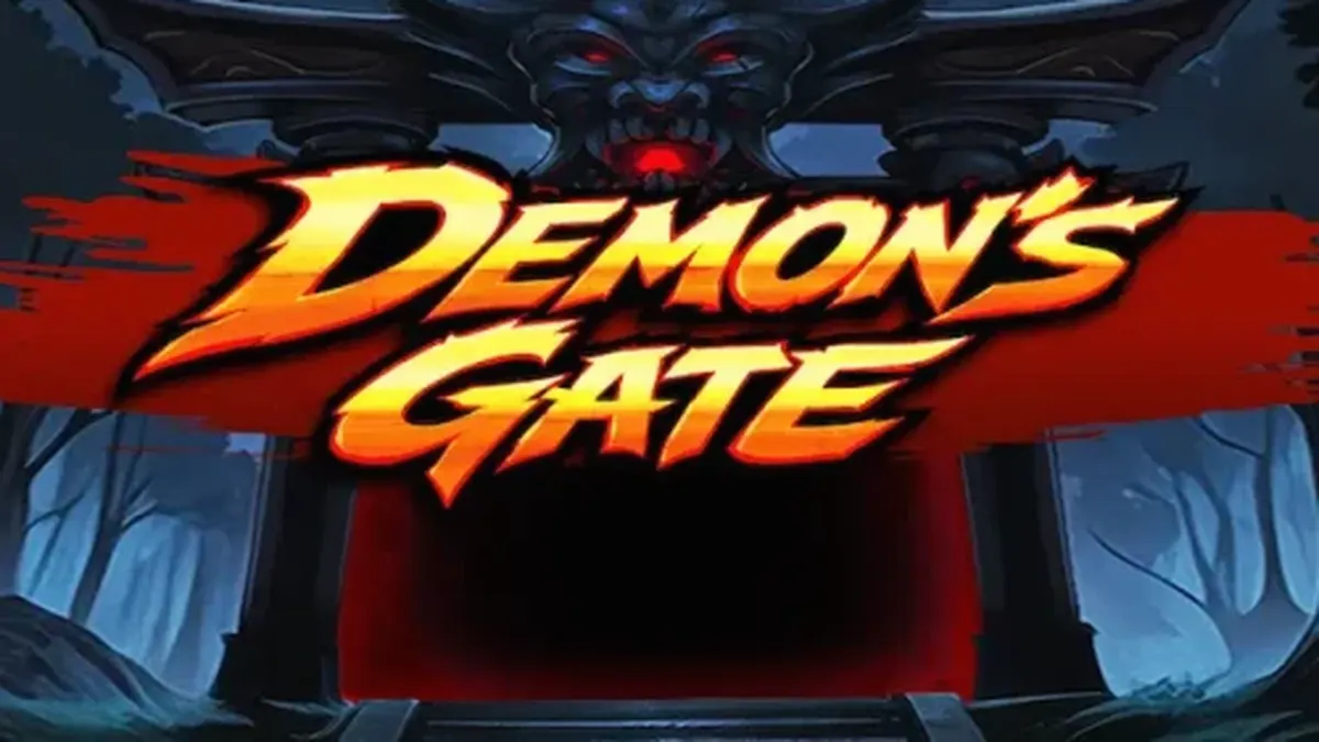 Demon’s Gate slot interface com portal sombrio e runas brilhantes
